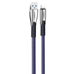 Кабель USB  AM to Lightning  1,0м  ColorWay  2.4A  синий  (zinc alloy)
