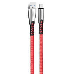 Кабель USB  AM to microUSB  1,0м  ColorWay  2.4A  красный  (zinc alloy)