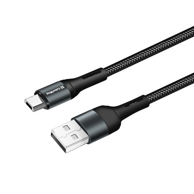 Кабель USB  AM to microUSB  1,0м  ColorWay  2.4A  черный  (nylon)