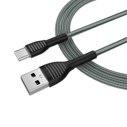 Кабель USB  AM to Type-C  1,0м  ColorWay  черный  (braided cloth)