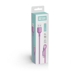 Кабель USB  AM to Type-C  1,0м  ColorWay  фиолетовый  (soft silicone)
