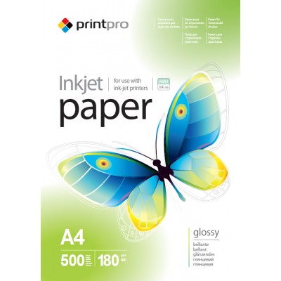 Бумага PrintPro фото глянец  180g  A4 *500л