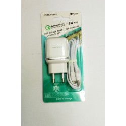 Зарядное устройство USB Borofone BA36A + cable MicroUSB