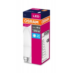 Лампа светодиодная  5W  E14  OSRAM  4000K (свечка)  B40
