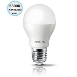 Лампа светодиодная  4W  E27  Philips  LEDBulb  6500K  A55 (PF)