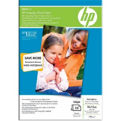 Папір HP  Everyday Photo Semi-glossy  170g  10x15  25арк. CG820HF