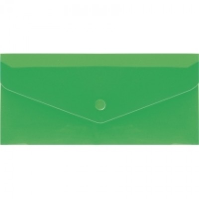 Папка-конверт Е65 на кнопке  зеленая