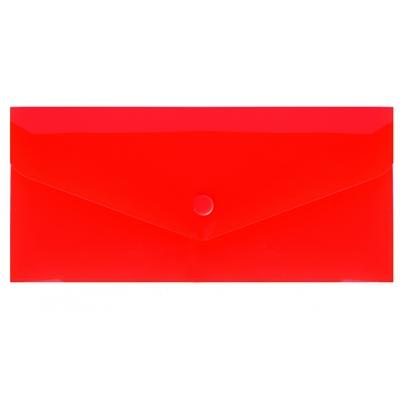 Папка-конверт Е65 на кнопке  красная