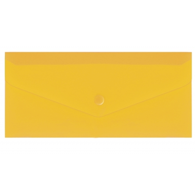 Папка-конверт Е65 на кнопке желтая