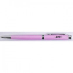 Ручка шариковая Leo синяя (розовый корпус)