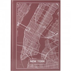 Книга канцелярская 96л клетка AXENT твердая обложка Maps New York