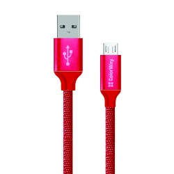 Кабель USB  AM to microUSB  1,0м  ColorWay  2.1A  красный