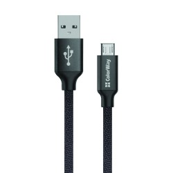 Кабель USB  AM to microUSB  1,0м  ColorWay  2.1A  чорний
