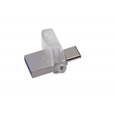 USB 3.1 флеш  32Gb Kingston  DT Micro  Metal Silver +Type-C
