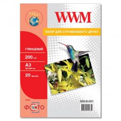 Папір WWM фото глянець 200g A3 *20арк.