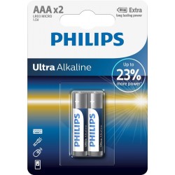 Батарейка Philips  Ultra Alkaline  AAA (2шт)  блистер