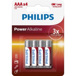 Батарейка Philips  Power Alkaline  AAA (4шт)  блистер