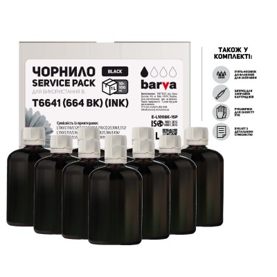 Чернила Epson L100  Barva  Black  (10x100 мл)