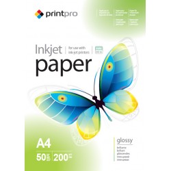 Бумага PrintPro фото глянец  200g  A4 * 50л.
